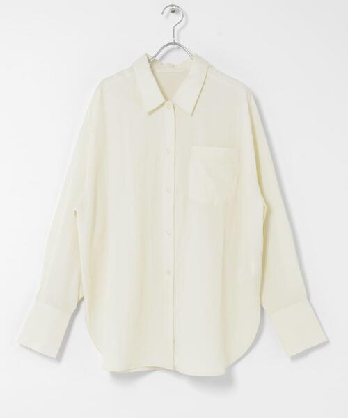 KBF（ケイビーエフ）の「オーバーサイズミニマルシャツ（シャツ/ブラウス・レディース・ダークブラウン/グリーン系その他/アイボリー・ONE）」の10枚目の写真