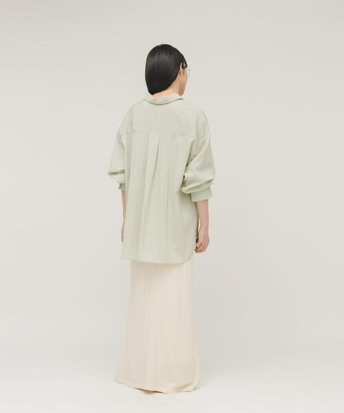 KBF（ケイビーエフ）の「オーバーサイズミニマルシャツ（シャツ/ブラウス・レディース・ダークブラウン/グリーン系その他/アイボリー・ONE）」の17枚目の写真