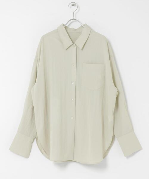 KBF（ケイビーエフ）の「オーバーサイズミニマルシャツ（シャツ/ブラウス・レディース・ダークブラウン/グリーン系その他/アイボリー・ONE）」の19枚目の写真