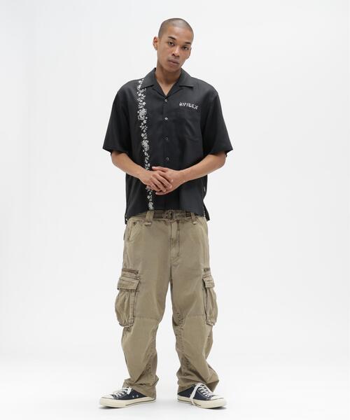 AVIREX（アヴィレックス）の「SOUVENIR S/S SHIRT”DRAGON ＆CHERRY BLOSSOMS" / スーベニア ショートスリーブ シャツ ドラゴン＆チェリーブロッサム（シャツ/ブラウス・メンズ・ナチュラル/ブラック/ネイビー・2XL/XL/M/L）」の9枚目の写真