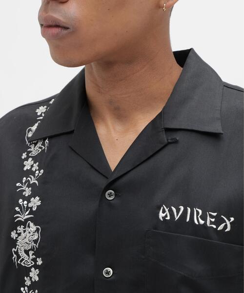 AVIREX（アヴィレックス）の「SOUVENIR S/S SHIRT”DRAGON ＆CHERRY BLOSSOMS" / スーベニア ショートスリーブ シャツ ドラゴン＆チェリーブロッサム（シャツ/ブラウス・メンズ・ナチュラル/ブラック/ネイビー・2XL/XL/M/L）」の12枚目の写真