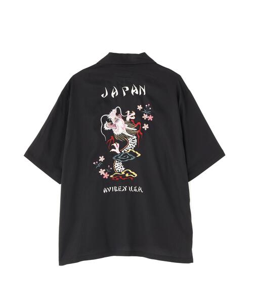 AVIREX（アヴィレックス）の「SOUVENIR S/S SHIRT”DRAGON ＆CHERRY BLOSSOMS" / スーベニア ショートスリーブ シャツ ドラゴン＆チェリーブロッサム（シャツ/ブラウス・メンズ・ナチュラル/ブラック/ネイビー・2XL/XL/M/L）」の18枚目の写真