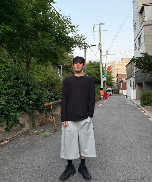 EXCONTAINER(エックスコンテナ)の「カーゴバミューダスウェットパンツ (メランジェグレー)(その他パンツ・メンズ・その他・LARGE/X-LARGE/MEDIUM)」の8枚目の写真