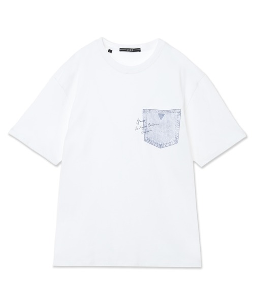 Guess（ゲス）の「MEN'S S/SLV TEE SHIRT Tシャツ（Tシャツ/カットソー・メンズ・ブラック/ホワイト・X-LARGE/LARGE/MEDIUM）」の2枚目の写真