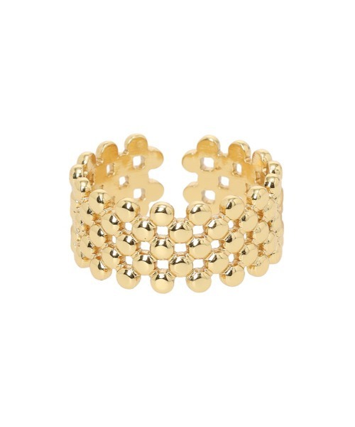 Edit Sheen（エディットシーン）の「ドットメッシュワイドフリーリング（リング・レディース・シルバー/ゴールド・FREE）」の4枚目の写真