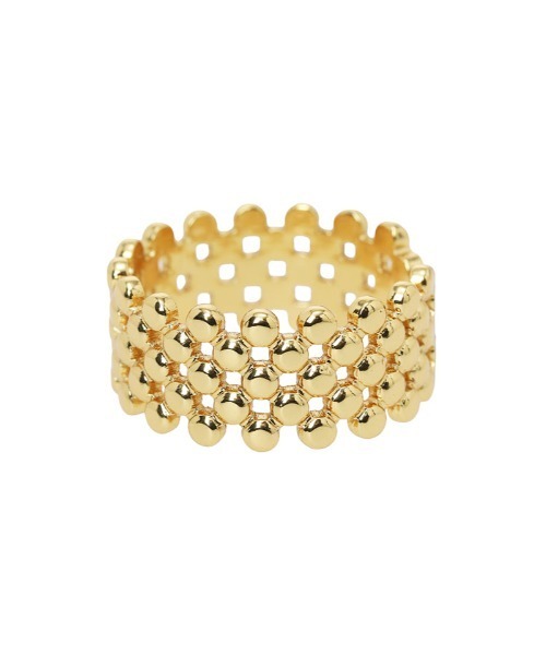 Edit Sheen（エディットシーン）の「ドットメッシュワイドフリーリング（リング・レディース・シルバー/ゴールド・FREE）」の6枚目の写真