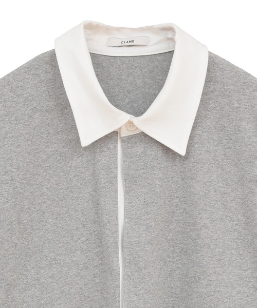 CLANE/クラネ】DEEP NECK WIDE RUGBY SHIRTS/ディープネックワイド