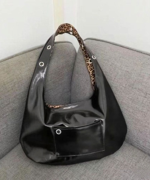 UP START（アップスタート）の「【TUNE】合皮レオパードバッグ（ショルダーバッグ・レディース・ブラウン/ブラック・FREE）」の6枚目の写真