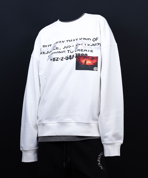 BLACK BLOND(ブラック ブロンド)の「ビビディヒドンフリーダムスウェットシャツ(ホワイト)(スウェット・レディース・その他・LARGE/MEDIUM/X-LARGE)」の1枚目の写真