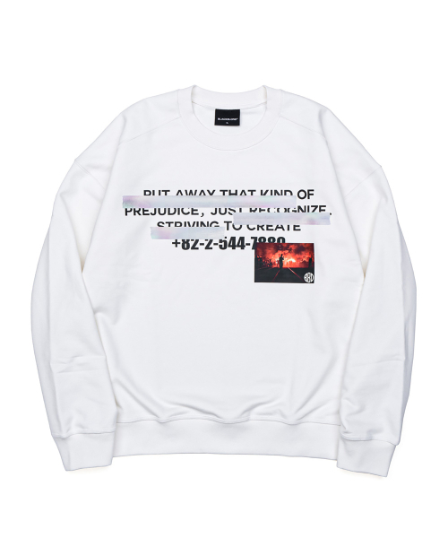 BLACK BLOND(ブラック ブロンド)の「ビビディヒドンフリーダムスウェットシャツ(ホワイト)(スウェット・レディース・その他・LARGE/MEDIUM/X-LARGE)」の5枚目の写真