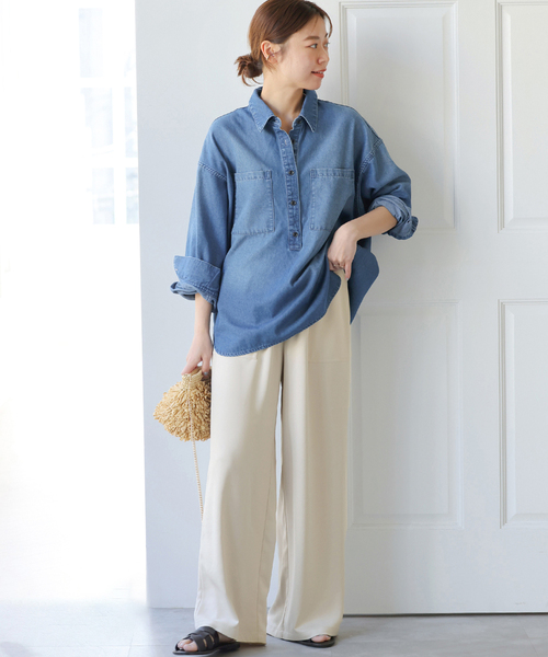 JOURNAL STANDARD relume（ジャーナルスタンダード　レリューム）の「《追加2》サテンベイカーパンツ（その他パンツ・レディース・ブラック系その他/カーキ/ベージュ・38/36）」の10枚目の写真