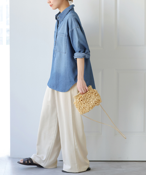 JOURNAL STANDARD relume（ジャーナルスタンダード　レリューム）の「《追加2》サテンベイカーパンツ（その他パンツ・レディース・ブラック系その他/カーキ/ベージュ・38/36）」の11枚目の写真