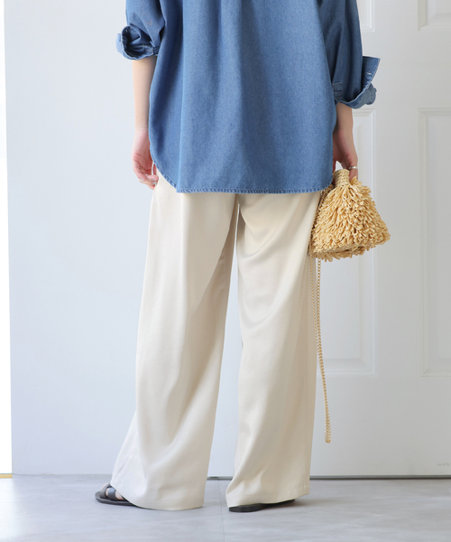 JOURNAL STANDARD relume（ジャーナルスタンダード　レリューム）の「《追加2》サテンベイカーパンツ（その他パンツ・レディース・ブラック系その他/カーキ/ベージュ・38/36）」の16枚目の写真