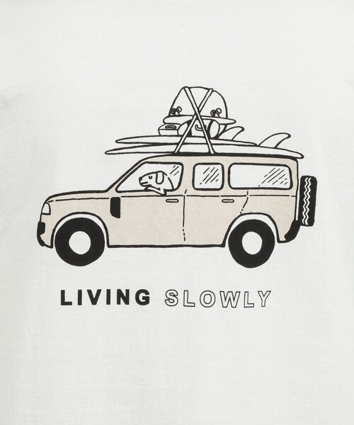 NOLLEY’S（ノーリーズ）の「別注 SLOWLY WAGON バックプリントTシャツ 26SS（Tシャツ/カットソー・メンズ・ミント/ホワイト/ライトグレー・S/M/L）」の14枚目の写真