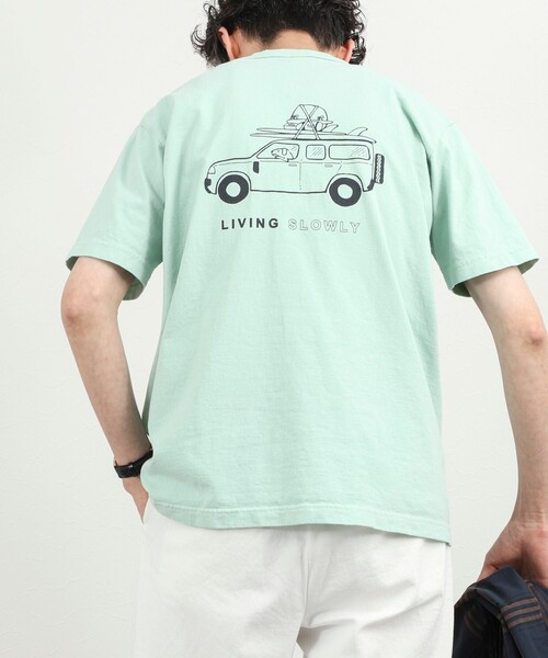 NOLLEY’S（ノーリーズ）の「別注 SLOWLY WAGON バックプリントTシャツ 26SS（Tシャツ/カットソー・メンズ・ミント/ホワイト/ライトグレー・S/M/L）」の17枚目の写真