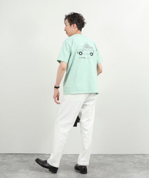 NOLLEY’S（ノーリーズ）の「別注 SLOWLY WAGON バックプリントTシャツ 26SS（Tシャツ/カットソー・メンズ・ミント/ホワイト/ライトグレー・S/M/L）」の22枚目の写真