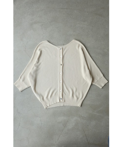 cawaii（カワイイ）の「上半身の丸さを丸っとカバー ゆるニットカーディガン（カーディガン/ボレロ・レディース・アイボリー/ピンク/ブルー・FREE）」の6枚目の写真