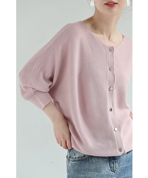 cawaii（カワイイ）の「上半身の丸さを丸っとカバー ゆるニットカーディガン（カーディガン/ボレロ・レディース・アイボリー/ピンク/ブルー・FREE）」の22枚目の写真