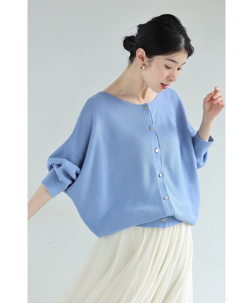 cawaii（カワイイ）の「上半身の丸さを丸っとカバー ゆるニットカーディガン（カーディガン/ボレロ・レディース・アイボリー/ピンク/ブルー・FREE）」の13枚目の写真