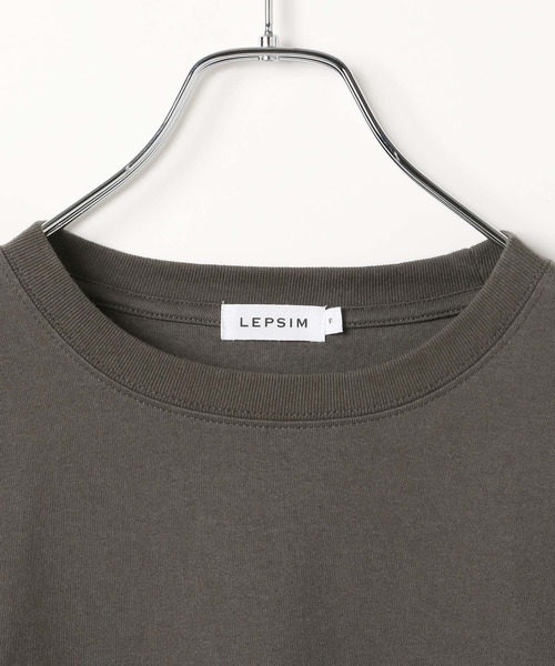 LEPSIM(レプシィム)の「ポイントワッペンプリントTSS 666472(Tシャツ/カットソー・レディース・ライトブルー/オフホワイト/チャコールグレー・FREE)」の5枚目の写真