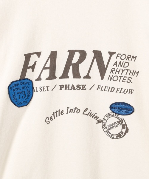 LEPSIM(レプシィム)の「ポイントワッペンプリントTSS 666472(Tシャツ/カットソー・レディース・ライトブルー/オフホワイト/チャコールグレー・FREE)」の9枚目の写真