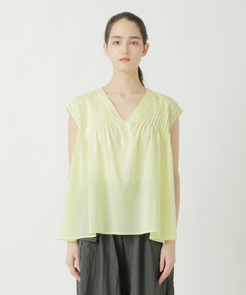 ZUCCa(ズッカ)の「COTTON LAWN / ベスト(ベスト・レディース・ホワイト/ライトグリーン・M size)」の7枚目の写真