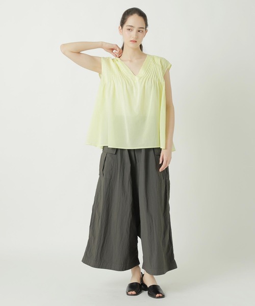 ZUCCa(ズッカ)の「COTTON LAWN / ベスト(ベスト・レディース・ホワイト/ライトグリーン・M size)」の10枚目の写真
