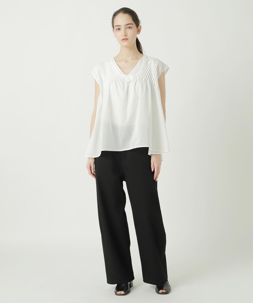 ZUCCa(ズッカ)の「COTTON LAWN / ベスト(ベスト・レディース・ホワイト/ライトグリーン・M size)」の11枚目の写真