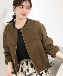 SHOO・LA・RUE | 【S-LL】スタイルアップを叶える　大人のドロストブルゾン(ブルゾン)