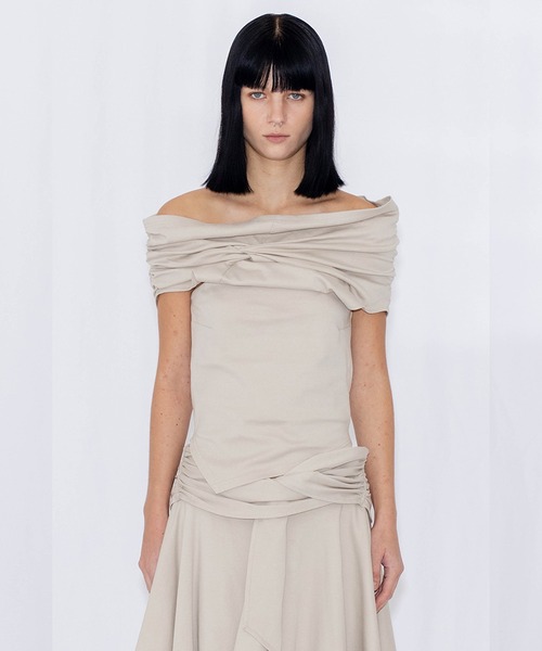 ASYMMETRIC DRAPE TOP