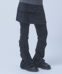 STRAPPY SKIRT PANTS [BLACK]