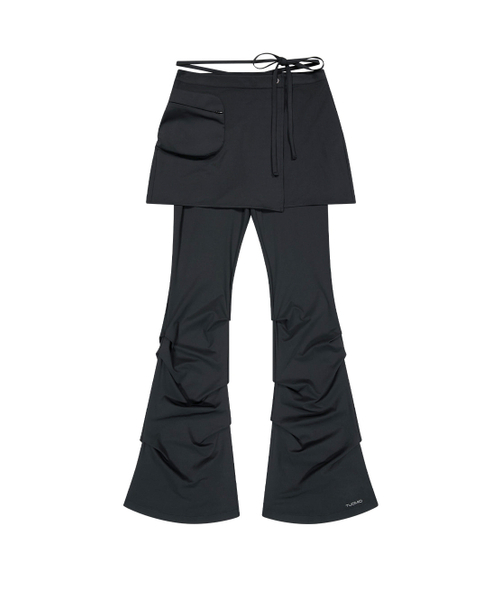 TUOMIO（トゥオミオ）の「STRAPPY SKIRT PANTS [BLACK]（その他パンツ・レディース・その他・1/2/0）」の2枚目の写真