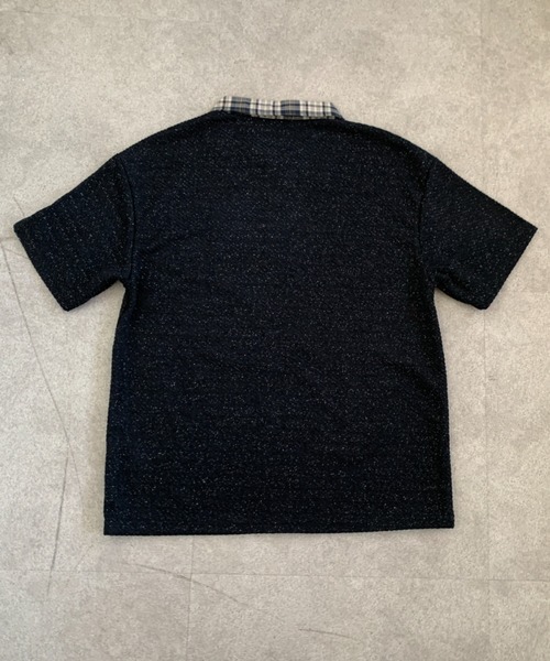 link lot(リンクロット)の「襟チェックカットベロアポロシャツ(ポロシャツ・メンズ・ホワイト/ブラック/グレー・M/L)」の14枚目の写真