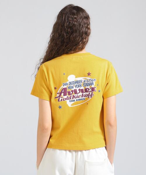 AVIREX(アヴィレックス)の「GOLD KICKOFF PUFF PRINT T-SHIRT(Tシャツ/カットソー・レディース・ホワイト/イエロー/ブラック・M/S)」の3枚目の写真