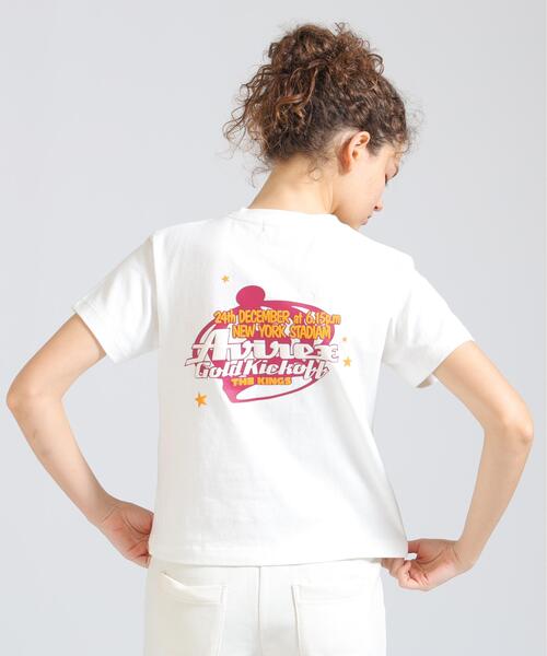 AVIREX(アヴィレックス)の「GOLD KICKOFF PUFF PRINT T-SHIRT(Tシャツ/カットソー・レディース・ホワイト/イエロー/ブラック・M/S)」の6枚目の写真
