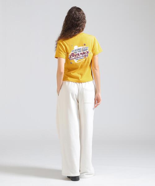 AVIREX(アヴィレックス)の「GOLD KICKOFF PUFF PRINT T-SHIRT(Tシャツ/カットソー・レディース・ホワイト/イエロー/ブラック・M/S)」の20枚目の写真