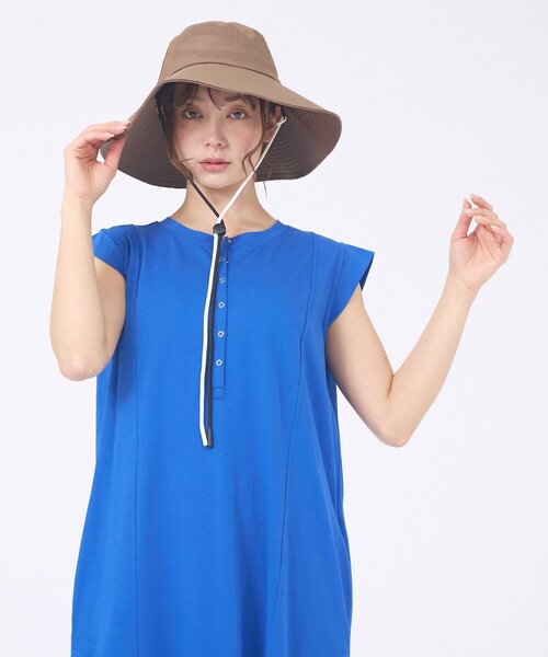 abahouse mavie(アバハウスマヴィ)の「【UVカット】ラスターワイドブリムハット(ハット・レディース・モカ/ブラック・フリー)」の6枚目の写真