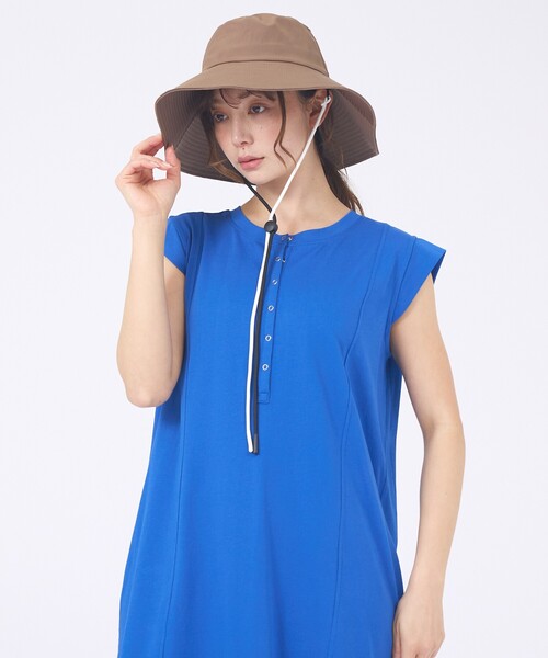 abahouse mavie(アバハウスマヴィ)の「【UVカット】ラスターワイドブリムハット(ハット・レディース・モカ/ブラック・フリー)」の7枚目の写真