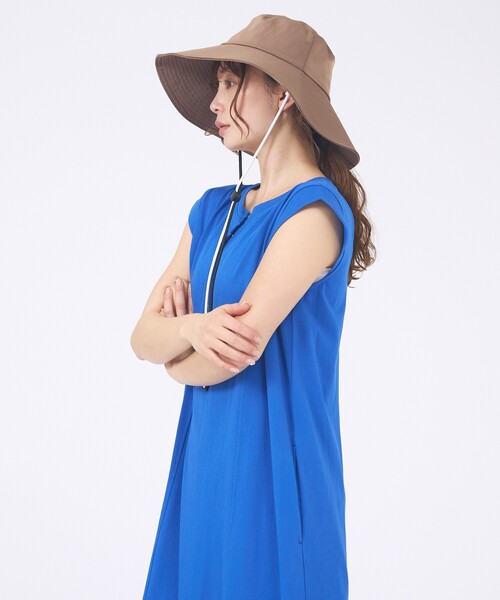 abahouse mavie(アバハウスマヴィ)の「【UVカット】ラスターワイドブリムハット(ハット・レディース・モカ/ブラック・フリー)」の8枚目の写真