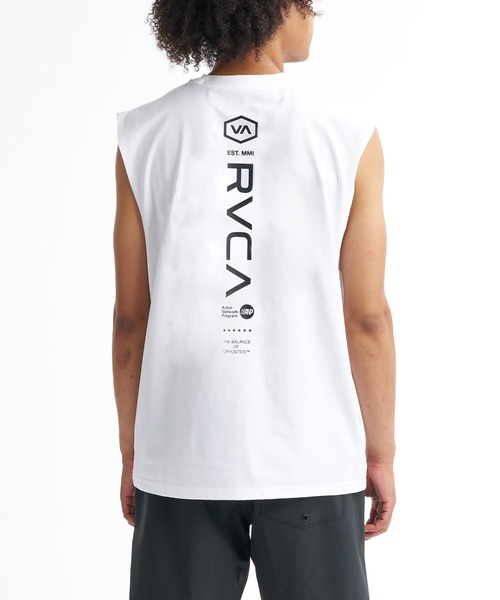 RVCA(ルーカ)の「RVCA STARIGHT WAY SFTT(タンクトップ・メンズ・ブラック/ホワイト・L/M)」の4枚目の写真