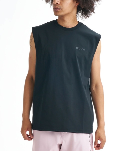 RVCA(ルーカ)の「RVCA STARIGHT WAY SFTT(タンクトップ・メンズ・ブラック/ホワイト・L/M)」の5枚目の写真