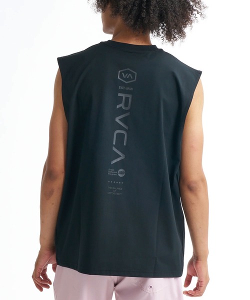 RVCA(ルーカ)の「RVCA STARIGHT WAY SFTT(タンクトップ・メンズ・ブラック/ホワイト・L/M)」の6枚目の写真