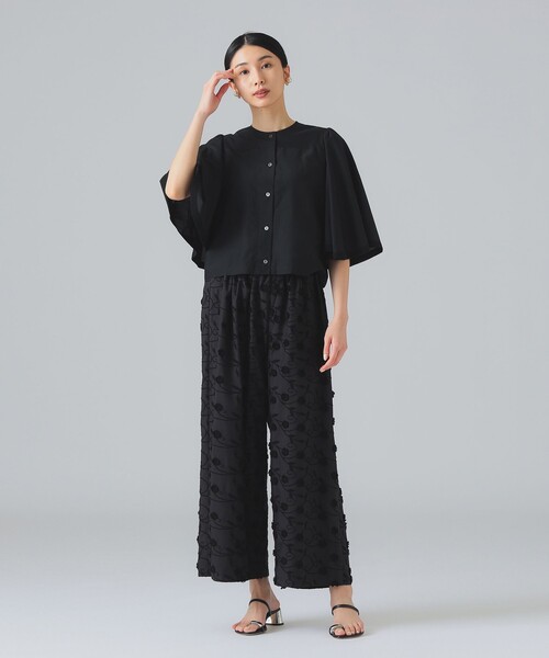 EFFE BEAMS(エッフェビームス)の「シルク コットン 羽織り ブラウス(シャツ/ブラウス・レディース・ブラック/ホワイト・ONE SIZE)」の17枚目の写真
