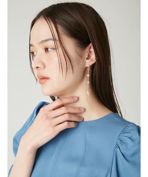 FRAY I.D(フレイアイディー)の「MIXパーツピアス(ピアス(両耳用)・レディース・シルバー/ブルー/ゴールド・F)」の4枚目の写真