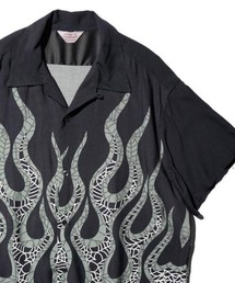 TOWNCRAFT PRINTED LOOP COLLAR SS SHIRT