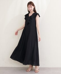 〈Erikoコラボ〉フリルカラーノースリワンピース