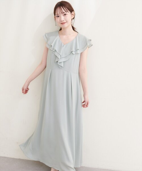 natural couture(ナチュラルクチュール)の「〈Erikoコラボ〉フリルカラーノースリワンピース(ワンピース・レディース・ミント/ベージュ/ブラック/アイボリー・SMALL/MEDIUM)」の11枚目の写真