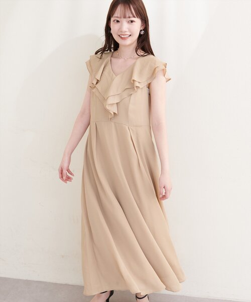 natural couture(ナチュラルクチュール)の「〈Erikoコラボ〉フリルカラーノースリワンピース(ワンピース・レディース・ミント/ベージュ/ブラック/アイボリー・SMALL/MEDIUM)」の15枚目の写真