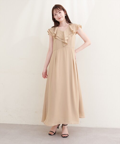 natural couture(ナチュラルクチュール)の「〈Erikoコラボ〉フリルカラーノースリワンピース(ワンピース・レディース・ミント/ベージュ/ブラック/アイボリー・SMALL/MEDIUM)」の17枚目の写真