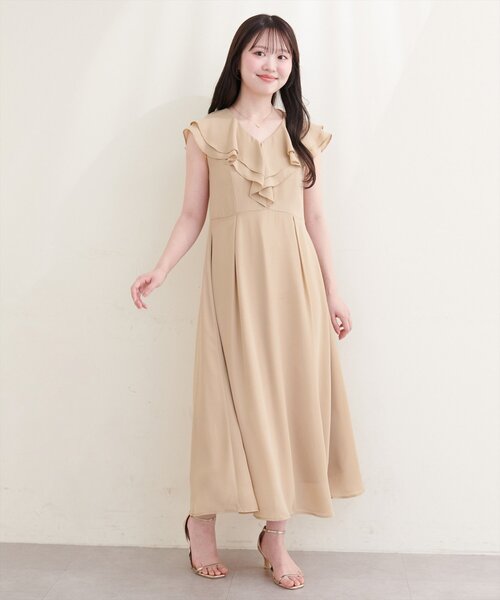 natural couture(ナチュラルクチュール)の「〈Erikoコラボ〉フリルカラーノースリワンピース(ワンピース・レディース・ミント/ベージュ/ブラック/アイボリー・SMALL/MEDIUM)」の22枚目の写真